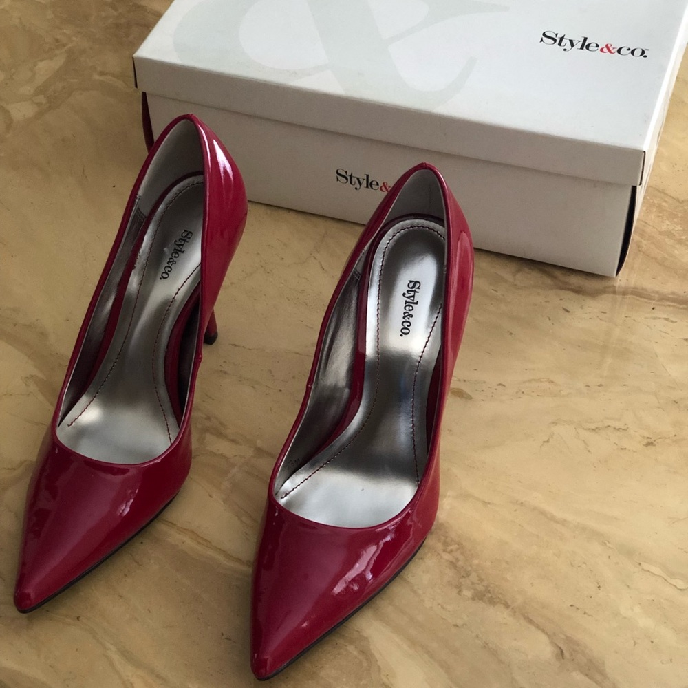 Style & Co Red Heels - 6.5